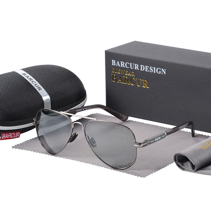 BARCUR Polarized Mens Sunglasses Pilot Sun Glasses for Men accessories Driving Fishing Hiking Eyewear Oculos Gafas De Sol