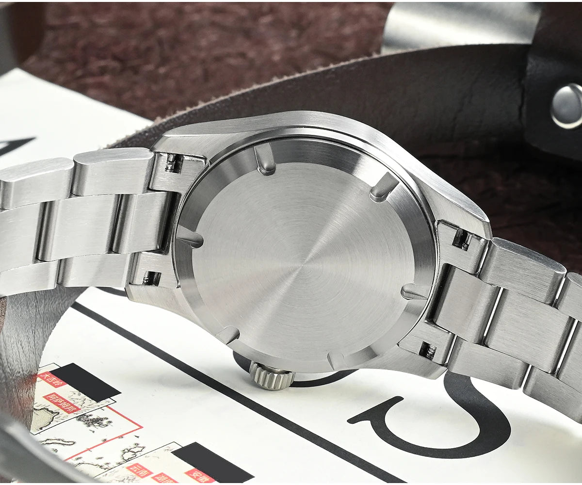 San Martin Simple Men's Watch 37mm Pilot Miyota 8215 Classic Military Explore Automatic Mechanical Watches Waterproof 100m