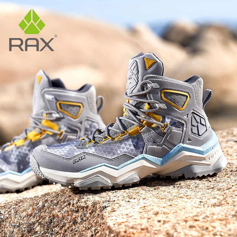 RAX Winter Men's and Women's Hiking Shoes Snow Boots Waterproof Leather Sports Shoes Super Warm Men's Outdoor Work Boots