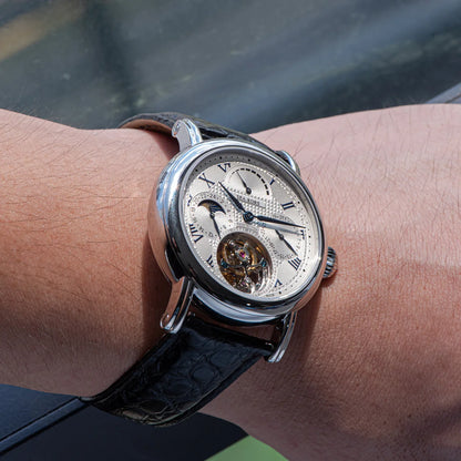 Sugess Seakors Men's Tourbillon Watch Original ST8007 Movement Skeleton Dial Moonphase Wristwatch 316L Case Sapphire