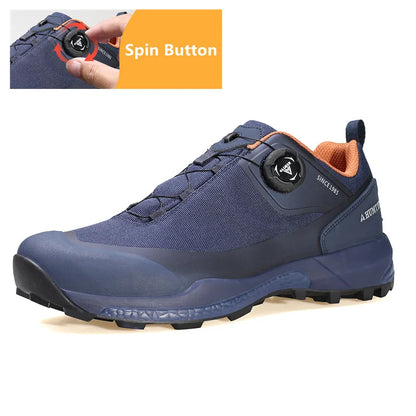 HUMTTO Waterproof Hiking Shoes Mountain Trekking Boots Black Camping Sneakers for Men Safety Climbing Sport Tactical Men's Shoes