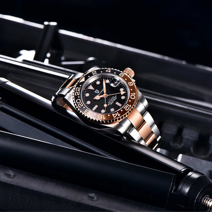 2026 Nuovo PAGANI DESIGN Orologio meccanico di lusso da uomo in acciaio inossidabile GMT Top Brand Vetro zaffiro Orologio da uomo