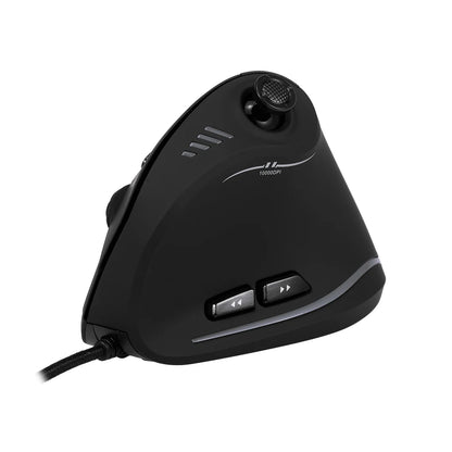 Rato Gaming com Fio Zelotes C-18, 11 Botões Programáveis, Motor Laser 10000DPI, Faixa de Luz RGB, 128KB, Rato Vertical para Portátil e PC