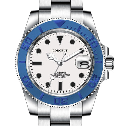 Custom logo NH35 MIYOTA 8215 Automatic Men Watch Luxury Diver Two Tone Gold 316L Stainless Steel Sapphire 10ATM Sterile Sunburs