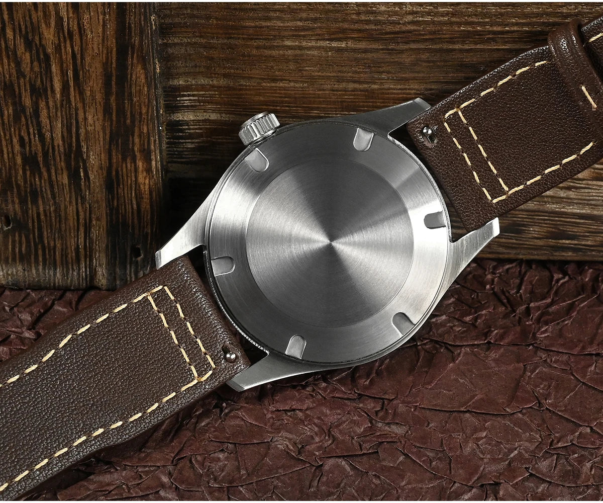 San Martin Simple Men's Watch 37mm Pilot Miyota 8215 Classic Military Explore Automatic Mechanical Watches Waterproof 100m