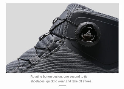 HUMTTO Waterproof Hiking Shoes Mountain Trekking Boots Black Camping Sneakers for Men Safety Climbing Sport Tactical Men's Shoes