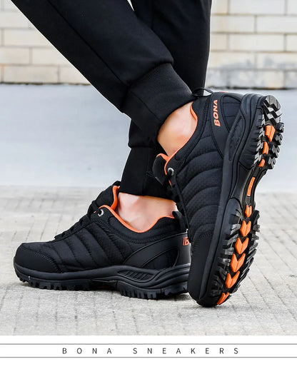 BONA New Arrival Hiking Shoes Men Mountain Climbing Outdoor Trainer Footwear Trekking Sport Sneakers Comfortable