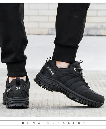 BONA New Arrival Hiking Shoes Men Mountain Climbing Outdoor Trainer Footwear Trekking Sport Sneakers Comfortable