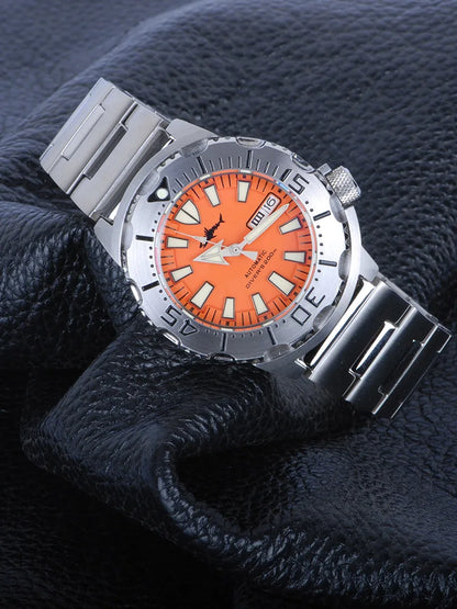 Heimdallr Sharkey Monster V2 Herren-Taucheruhr, 316L-Edelstahl, Japan NH36A-Uhrwerk, 200M wasserdicht, mechanische Herrenuhr