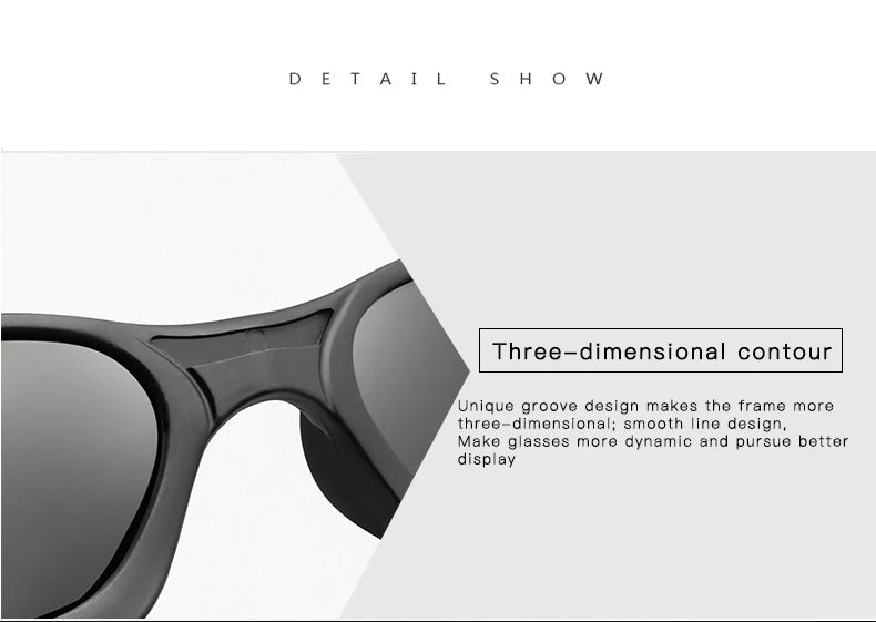 DOHOHDO Brand Design Polarized Sunglasses Men's Driving Sun Glasses Small Size Unique Frame Outdoor Sports Goggles Eyewear UV400