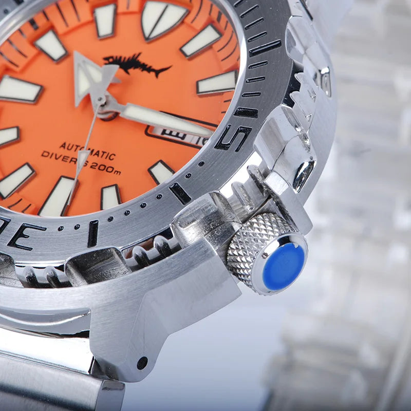 Heimdallr Sharkey Monster V2 Herren-Taucheruhr, 316L-Edelstahl, Japan NH36A-Uhrwerk, 200M wasserdicht, mechanische Herrenuhr