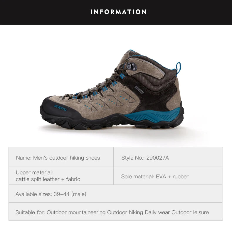 HUMTTO New Hiking Shoes Men's Waterproof Outdoor Sneakers for Men Leather Women Walking Climbing Trekking Sport Men's Boots Women's