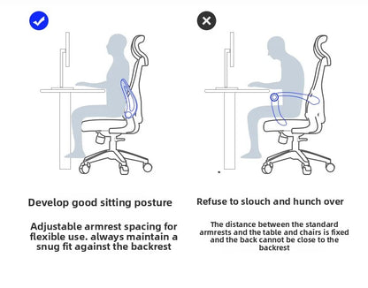 Sedia da ufficio ergonomica per computer, studio prolungato, mahjong, conferenze e dormitorio