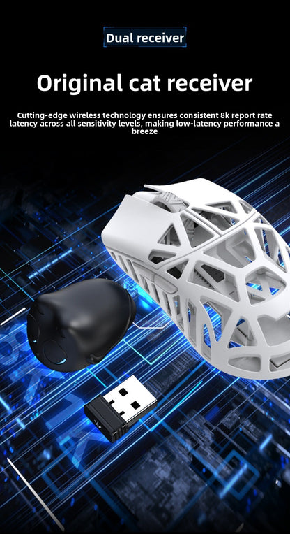 WLMOUSE Beast X Pro lätt trådlös e-sportgamingmus i magnesiumlegering 750IPS 8K PAW3950HS 30000DPI utan bakgrundsbelysning