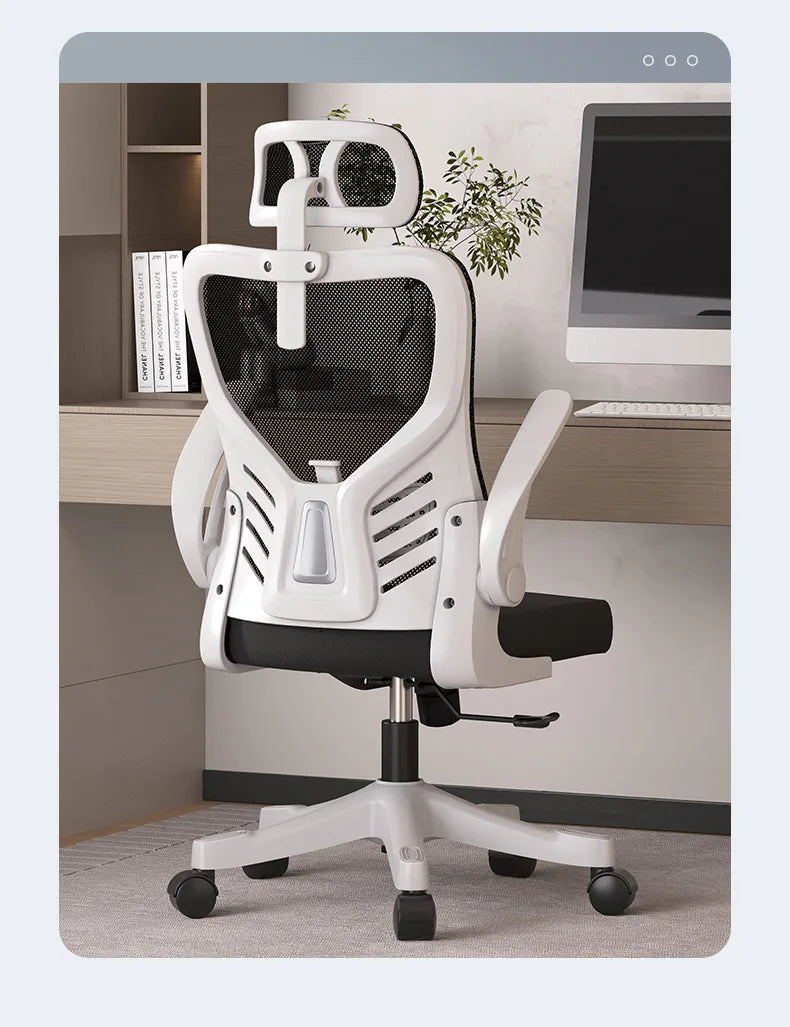 Sedia da ufficio ergonomica per computer, studio prolungato, mahjong, conferenze e dormitorio