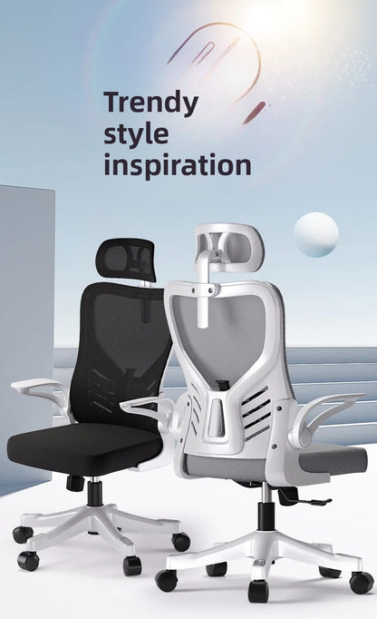 Sedia da ufficio ergonomica per computer, studio prolungato, mahjong, conferenze e dormitorio