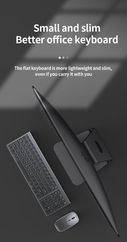 Tastiera wireless Bluetooth 5.0&3.0&2.4G FN+1/2/3 Dual-Mode 350mAh ultra sottile per laptop, PC, TV, iPad, Macbook e Android