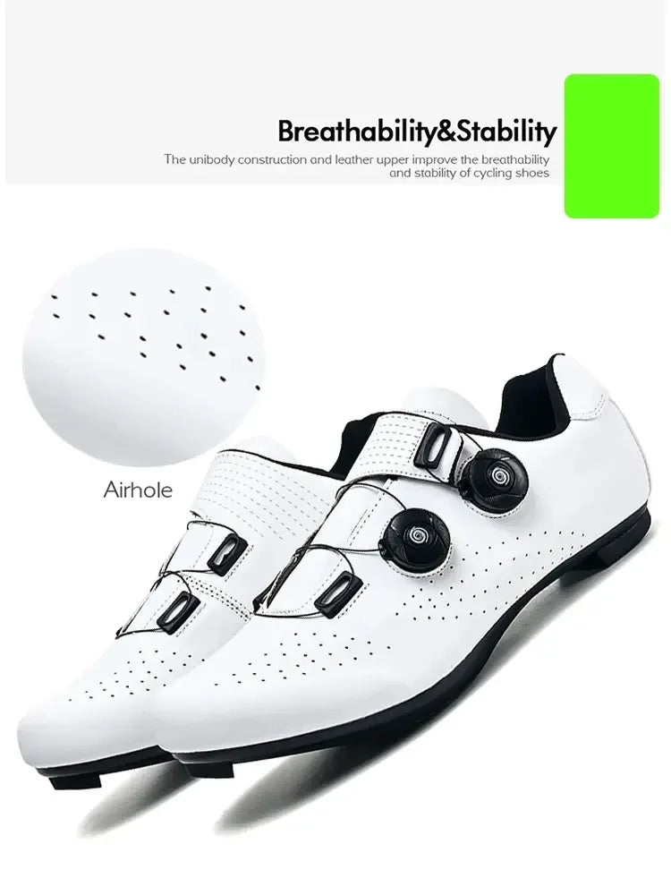 Neue Fahrradschuhe für Herren, selbstverriegelnde Rennrad-Sportschuhe, lockless Trainingsschuhe, SPD-Cleats-Fahrradschuhe für Damen