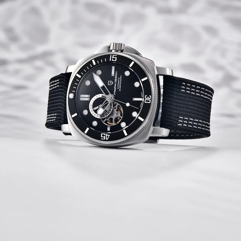 PAGANI DESIGN 2026 Original 43MM Men's Automatic Mechanical Watch NH39 200M Waterproof AR Sapphire Mirror Watches For Men ﻿