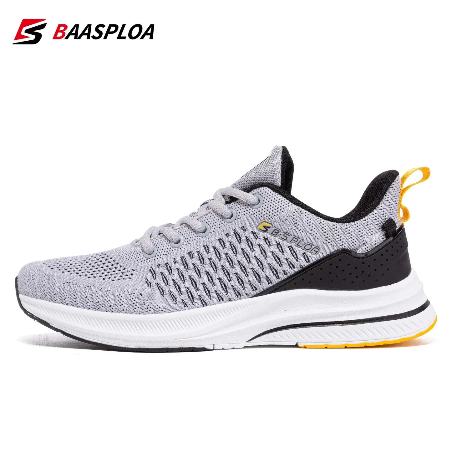 Baasploa Scarpe da running uomo nuove in mesh traspirante, sneakers sportive taglie forti 41-48, scarpe casual classiche da uomo antiscivolo per outdoor, comfort elevate