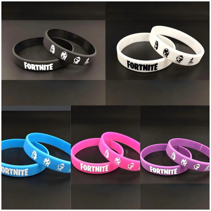 Pulseira Fortnite de Fitness em Silicone de Borracha, Vermelha e Preta, Sem Inscrição, 1 Peça, Presente para Homem, Mulher e Criança, Venda por Grosso