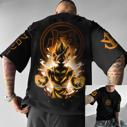 Dragon Ball Z Printed Short Sleeve Cotton T-Shirt Son Goku Vegeta Men Women Clothes Harajuku Y2K Tee Vintage Summer Streetwear