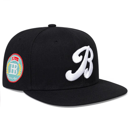 Unisex B Letter Embroidery Hip-hop Hats Spring Autumn Outdoor Adjustable Casual Baseball Caps Sunscreen Hat Sports Cap