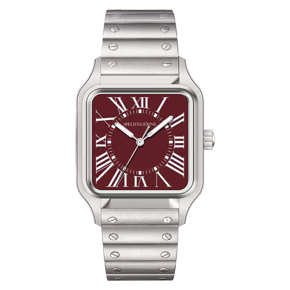 2025 New 34MM Specht & Söhne Quartz Watch Japan VH31 Movement Sapphire Blue Color Ultrathin Stainless Steel Men's Watch