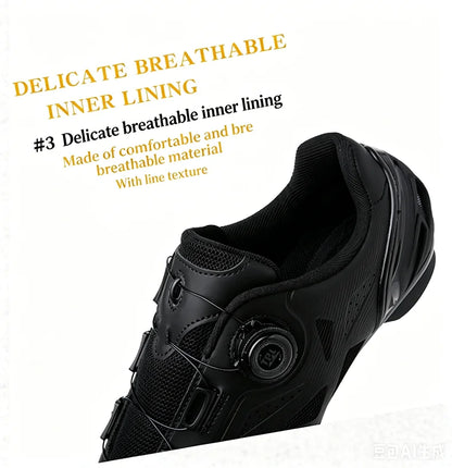 2026 New Men's Non - Slip Breathable Lock - Type Mountain Bike Cycling Shoes Durable Adjustable Outdoor Sports Footwear