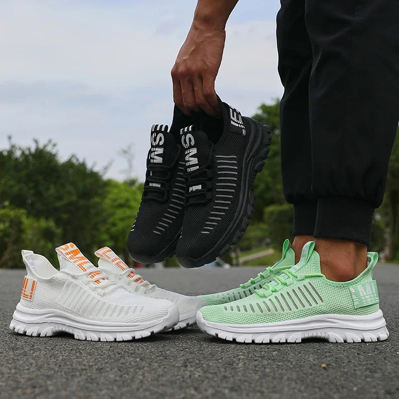 Non-slip Men's Summer Sneakers Comfortable Breathable Couple Running Shoes Women Tenis Sports Shoe White Walking Man Sneakers