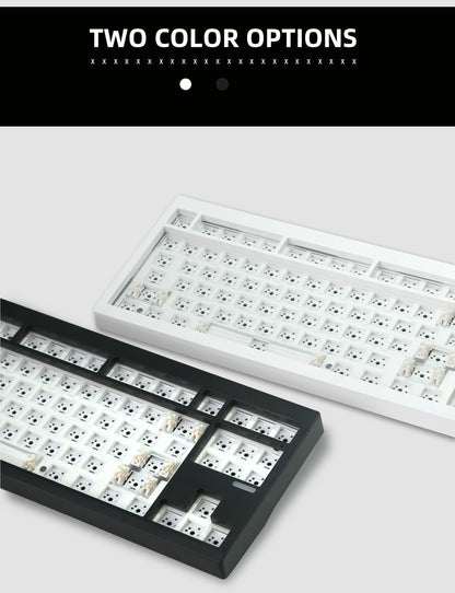 Kit de teclado mecânico ZUOYA GMK87L, estrutura Gasket, programável VIA/QMK, hot-swap, sem fios em três modos, RGB
