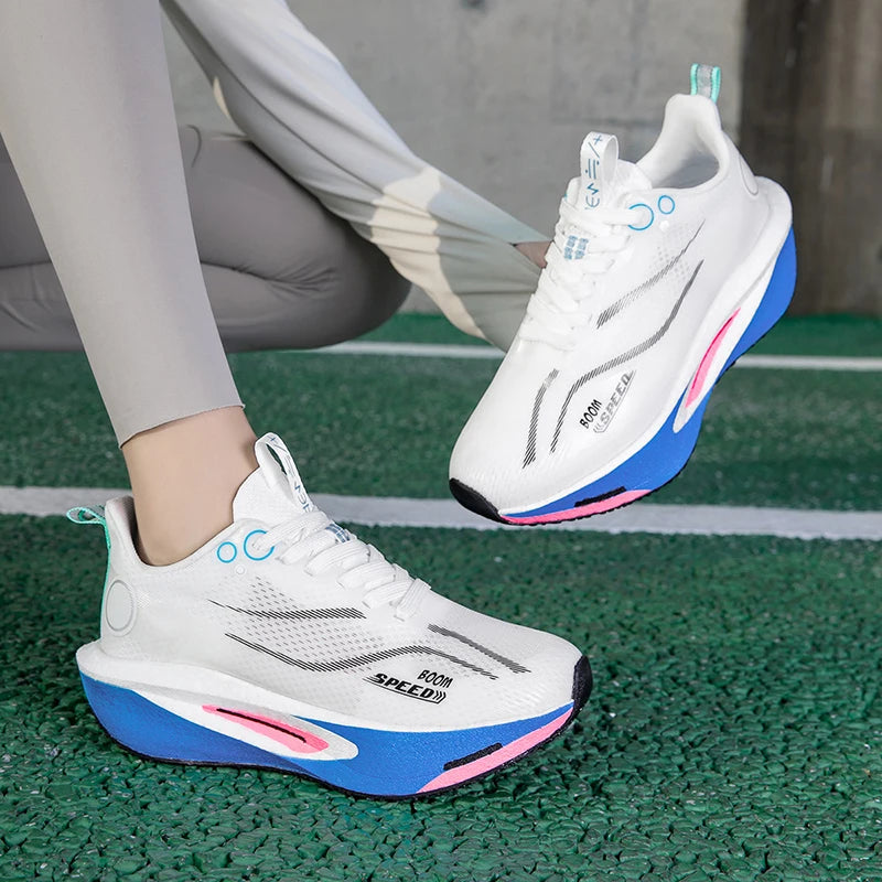2025 Men's And Women's Carbon Board Running Shoes Professional Marathon, Lightweight Rebound Cushioning Breathable Sports Shoes
