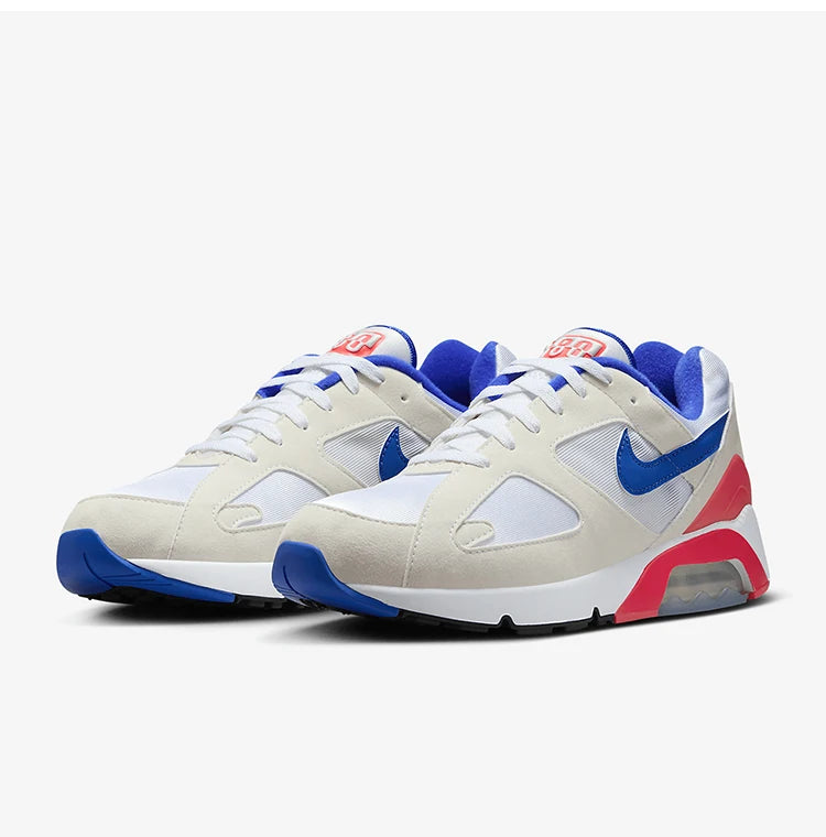Nike Air Max 180 FJ9259-100 genuínos para homem, ténis de corrida duráveis e com bom suporte