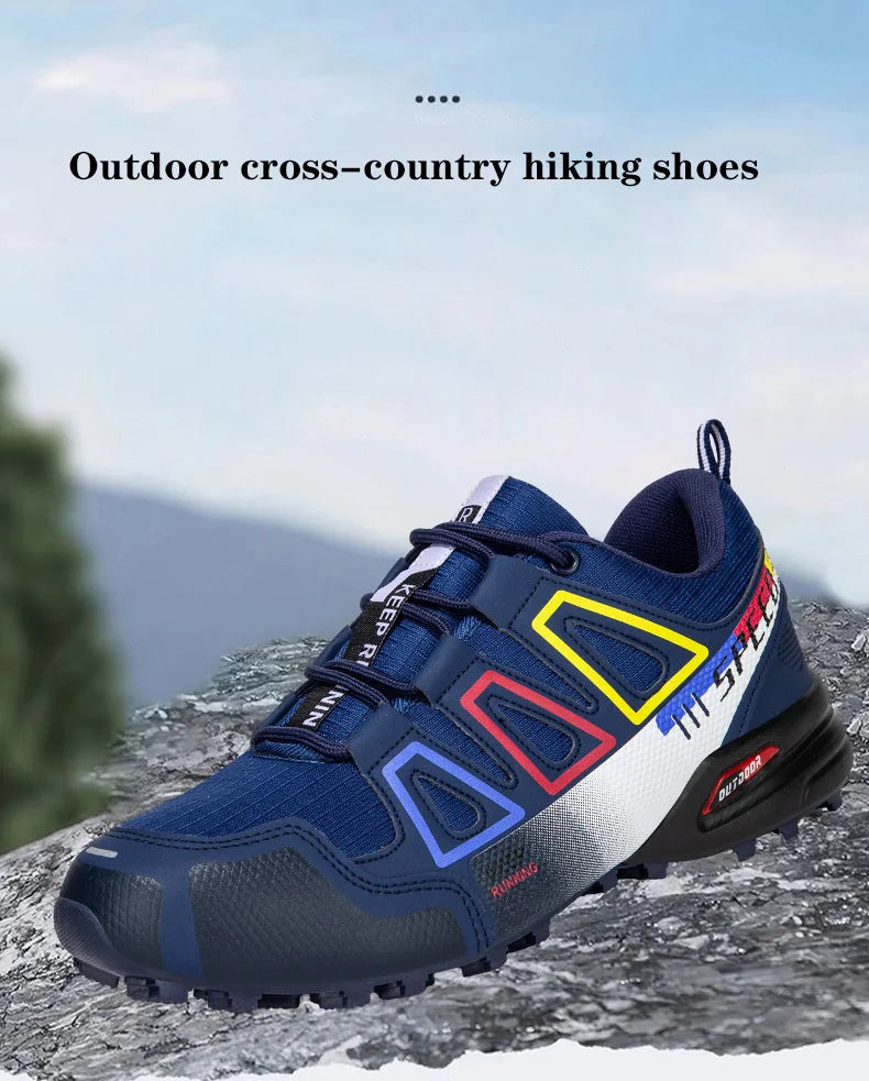Unisex Outdoor Hiking Shoes Lace-Up Non-Slip Lightweight Men Tactical Training Sports Shoes Women Lockless Casual Cycling Shoes