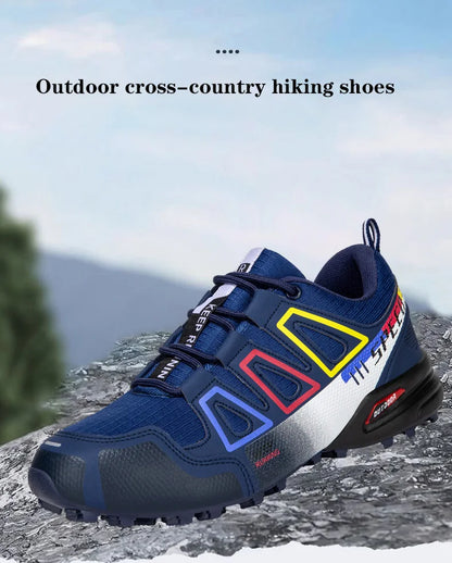 Unisex Outdoor Hiking Shoes Lace-Up Non-Slip Lightweight Men Tactical Training Sports Shoes Women Lockless Casual Cycling Shoes