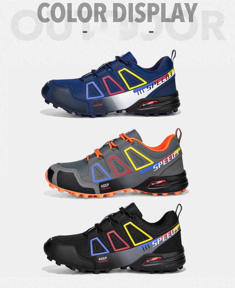 Men's Waterproof Hiking Shoes Wear-Resistant Outdoor Leather Hiking Hunting Tactical Sports Shoes