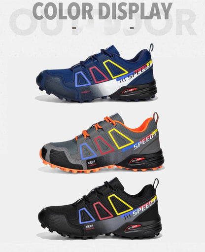 Men's Waterproof Hiking Shoes Wear-Resistant Outdoor Leather Hiking Hunting Tactical Sports Shoes