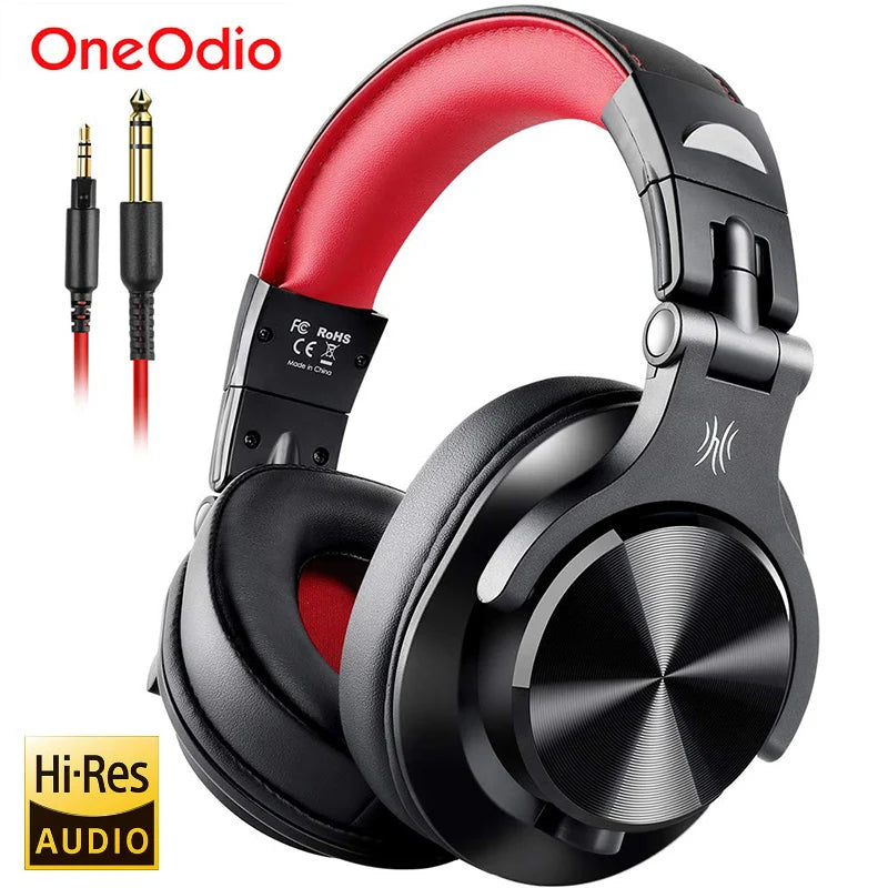 OneOdio A71 kabelgebundene Over-Ear-HiFi-Studio-DJ-Kopfhörer mit Mikrofon – professionelles Monitoring-Gaming-Headset mit tiefem Bass