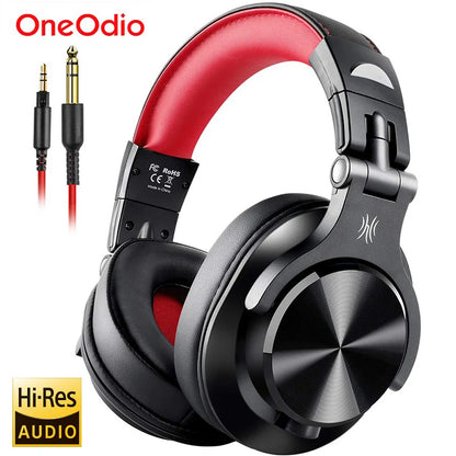 OneOdio A71 kabelgebundene Over-Ear-HiFi-Studio-DJ-Kopfhörer mit Mikrofon – professionelles Monitoring-Gaming-Headset mit tiefem Bass