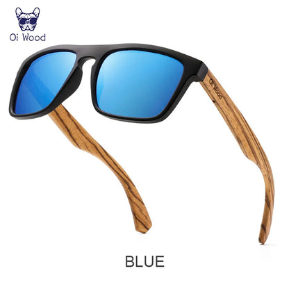 Oi Wood Women Sun glasses Square Sunglasses Wooden Eyeglasses polarized Red Lenses Mens Glasses