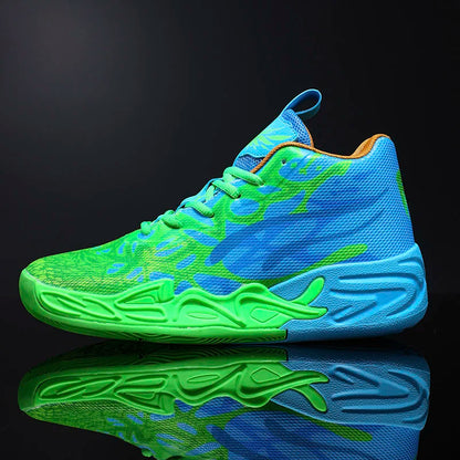 Basketball Shoes for Men Soft Lightweight Training Field Anti-Slip Shock-Absorbing Breathable Comfortable High-Top Sneakers for Men