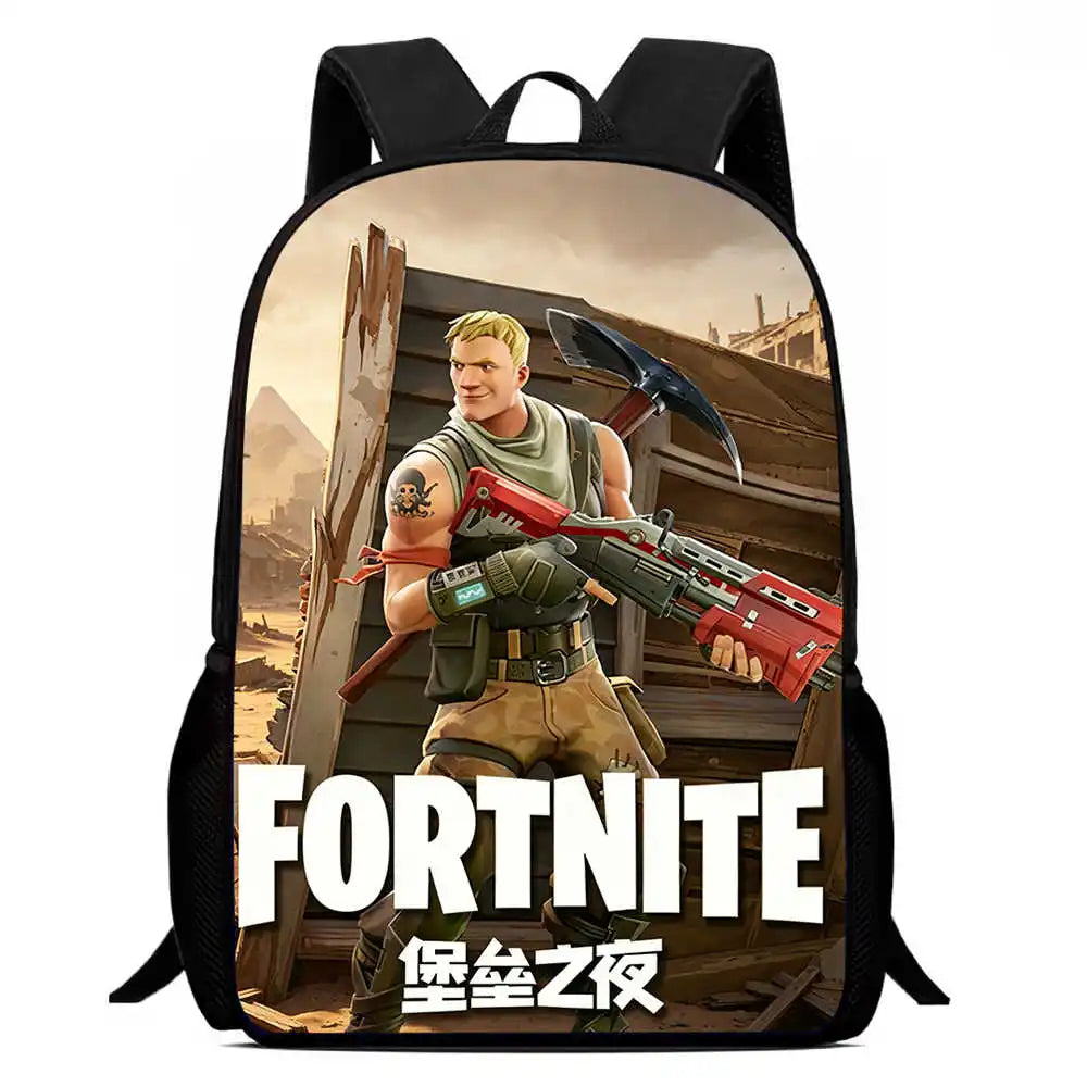Children's Student Fortnite Cartoon Boys and Girls Large Capacity Backpack