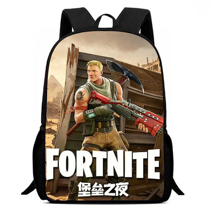 Children's Student Fortnite Cartoon Boys and Girls Large Capacity Backpack