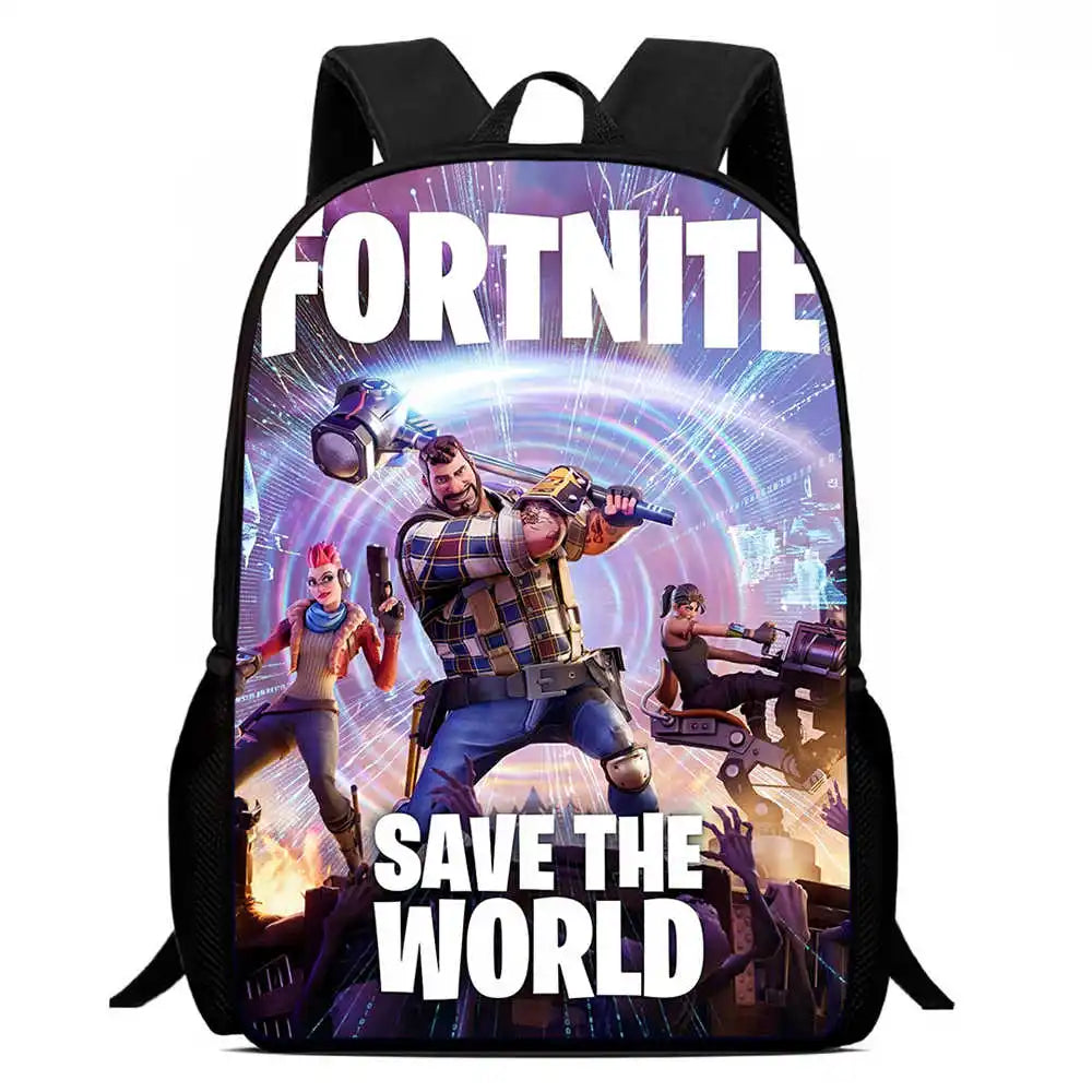 Children's Student Fortnite Cartoon Boys and Girls Large Capacity Backpack