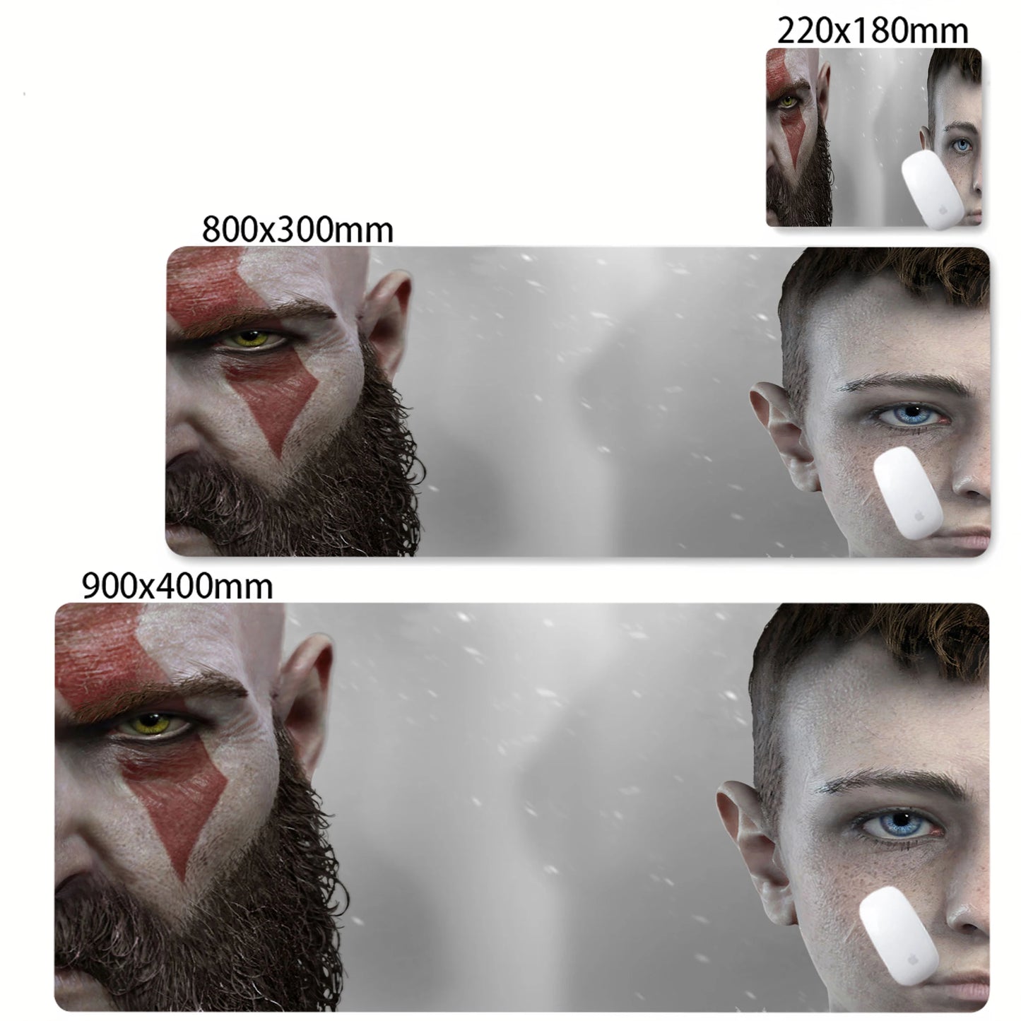 Game God of War Mouse Pad Anime Game Mousepad Computer Keyboard Desk Pads Office Carpet Laptop Mausepad Non-slip Base Deskmat