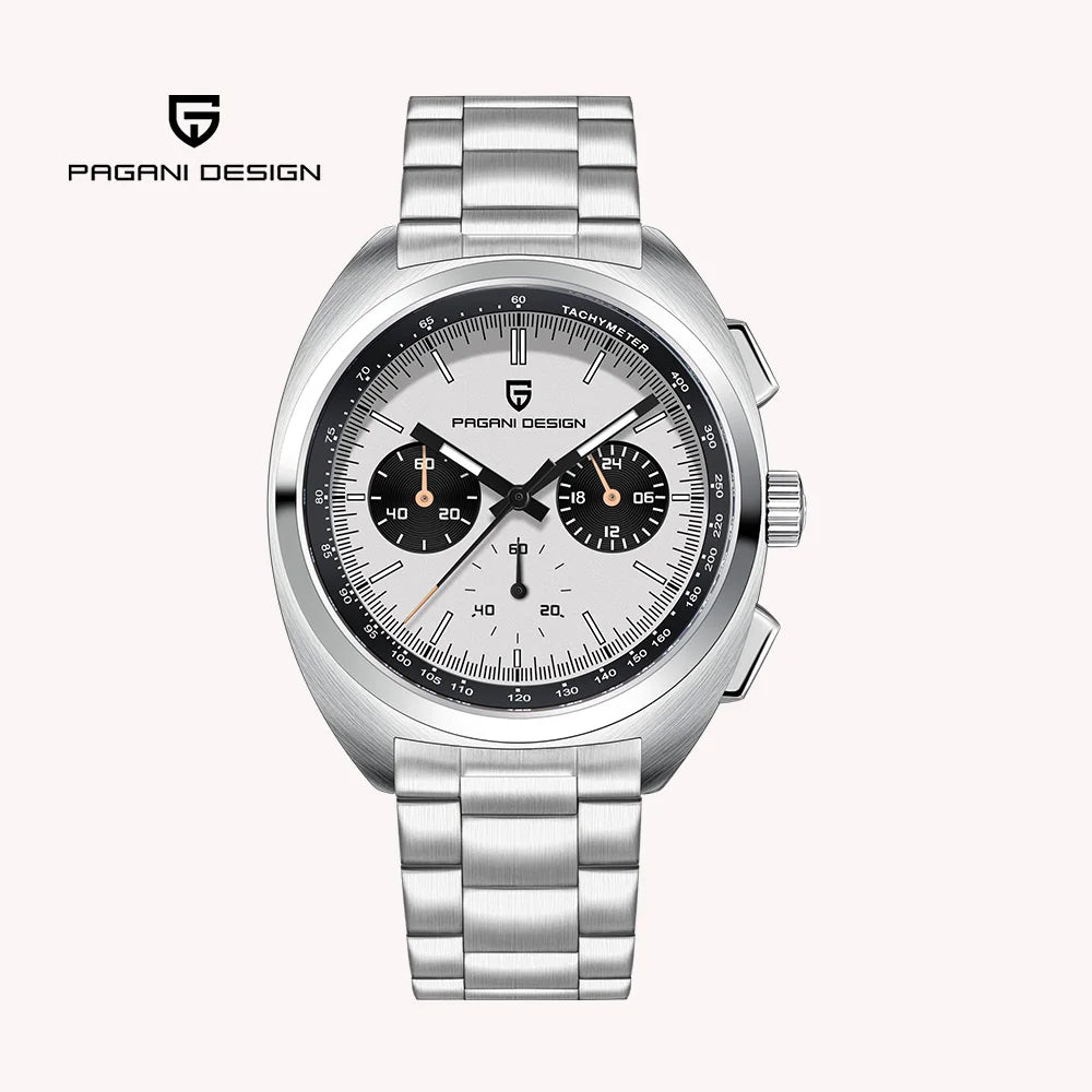 Pagani Design 2026 Fashion Men's Quartz Watch Top Brand Luxury Sapphire VK63 Men's Chronograph All-Steel Diving Relógios Masculino