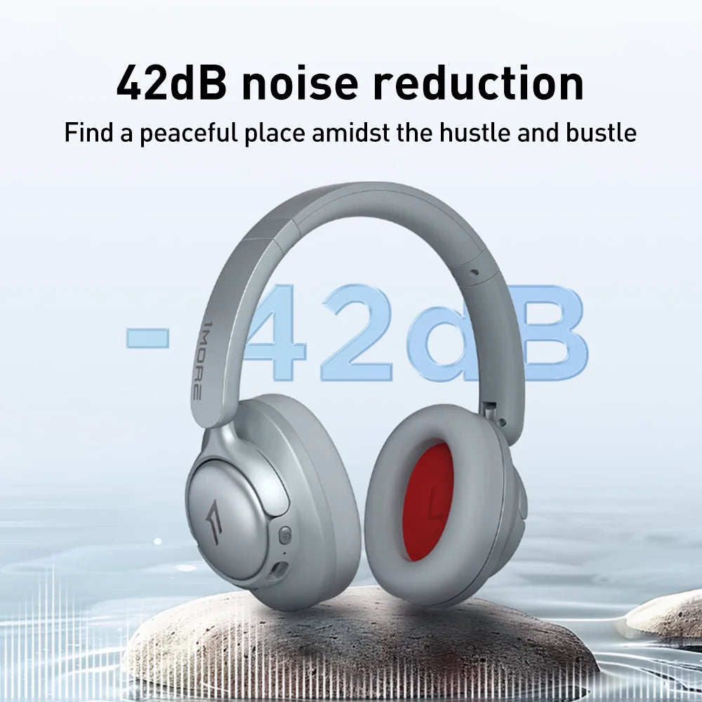 Auriculares inalámbricos Bluetooth con cancelación de ruido 1MORE SonoFlow S, ANC de 42dB, audio Hi-Res, autonomía de 90H, diseño supraaural