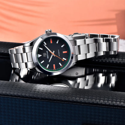 BENYAR – Neue Herrenuhr, Luxusmarke, mechanische Automatikuhr, wasserdicht bis 50 m, sportliches Modell mit leuchtenden Zeigern