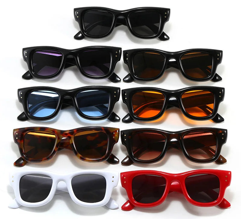 New Fashion Casual Orange Square Sunglasses For Women Men Vintage High Quality Sun Glasses Shades UV400 Eyewear