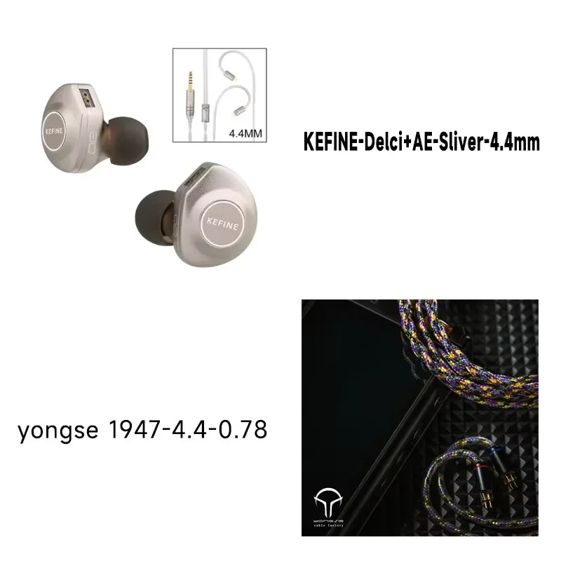 Auricolari cablati Kefine X ANELEARS Delci AE 10mm HiFi IEM – Monitor in-ear con driver DLC+PU e doppia sintonizzazione per musica e gaming